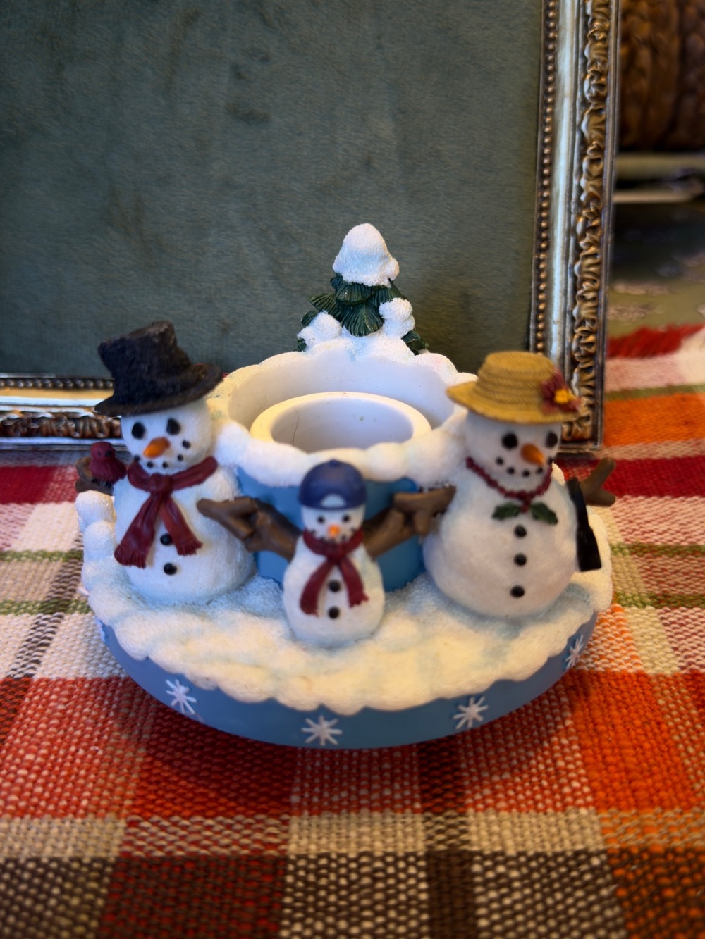 Our America Stay-On-Tops Snowmen Candle Capper Topper for 3" Jar Candles